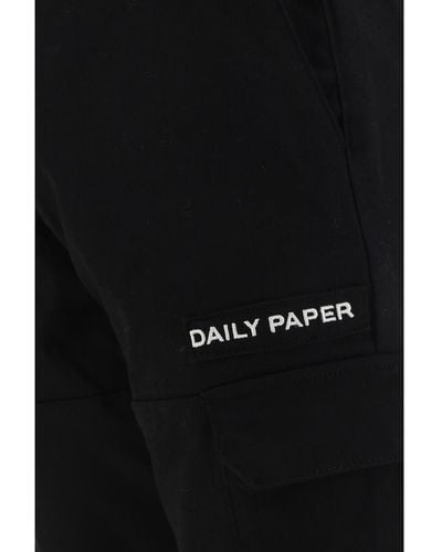 Mens Daily Paper Pants  Cargo Pants Black Black  Ramusartis