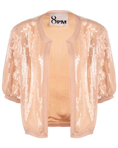 8pm Short-Sleeved Sequin Blazer - Pink