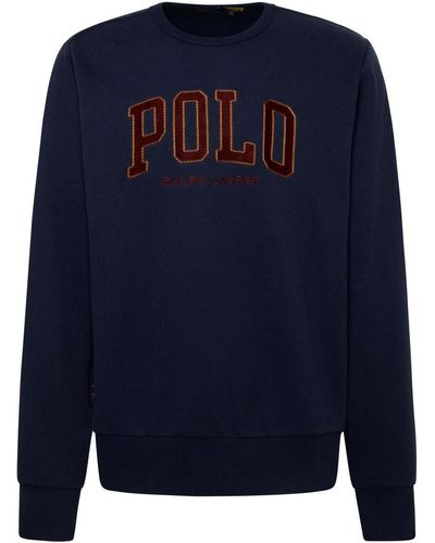 Polo Ralph Lauren Navy Cotton Blend Sweatshirt - Blue