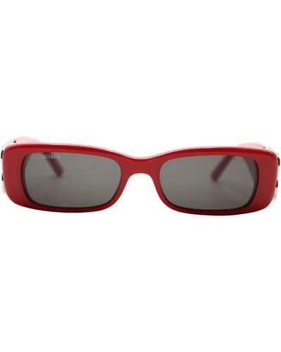 Balenciaga Dynasty Rectangle Sunglasses Accessories - Red