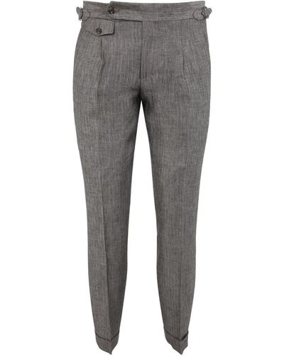 Barba Napoli Parma Pants With Two Pences Clothing - Grey