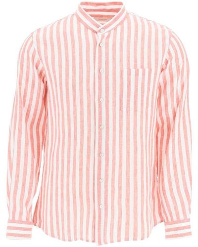 Agnona Striped Linen Shirt - Pink