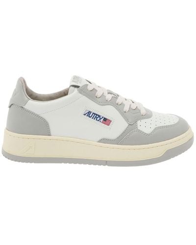 Autry 'Medalist' And Low Top Sneakers With Logo Detail - White
