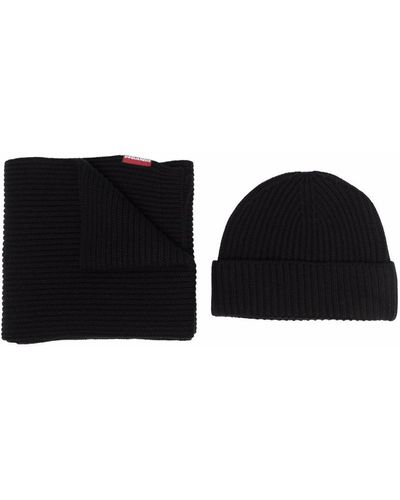 DSquared² Scarf And Beanie Set - Black