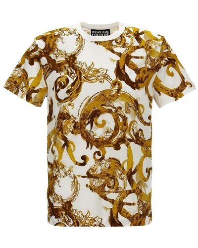 Versace T-Shirt With Logo - Metallic