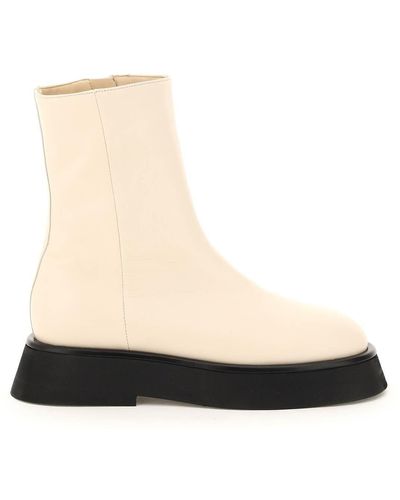 Wandler Rosa Leather Ankle Boots - White