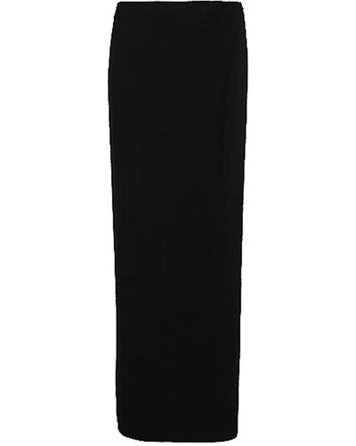 Calvin Klein Stretch Crepe Maxi Skirt - Black