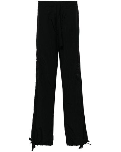 MSGM Ripstop Structure Trousers - Black