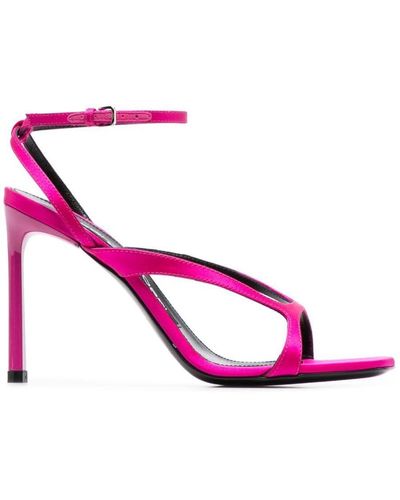 Sergio Rossi Open-toe 100mm Leather Sandals - Pink