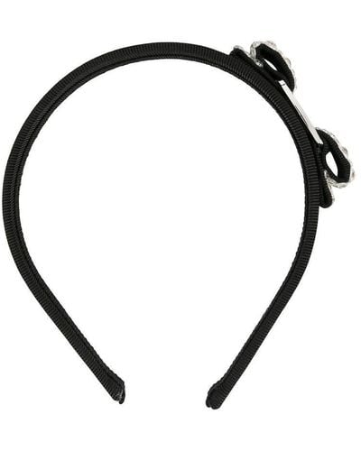 Ferragamo Vara Sequined Bow Headband - Black