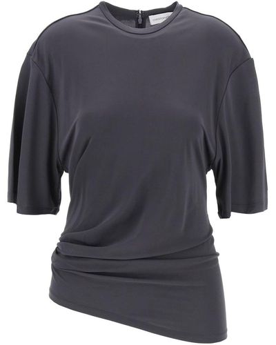 Christopher Esber Top With Side Draping Detail - Blue