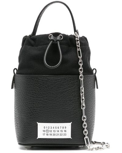 Maison Margiela 5ac Small Leather Bucket Bag - Black