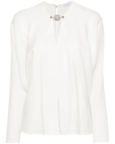 Rabanne Blouse With Chain Detail - White