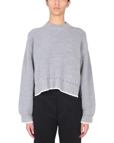 Proenza Schouler Wool Crew Neck Sweater - Gray