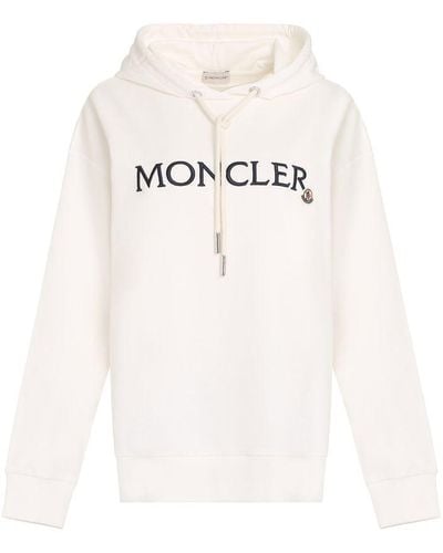 Moncler Hooded Sweatshirt - White