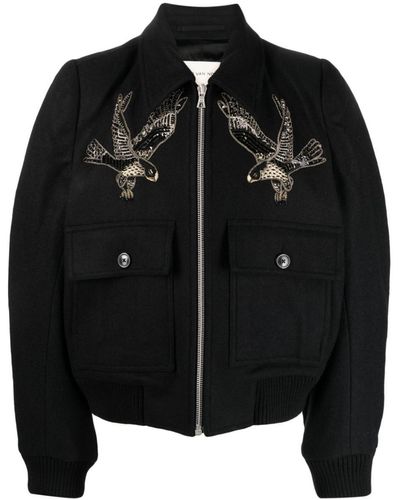 Dries Van Noten 00240-vordelli Emb 7227 M.w.jacket Clothing - Black