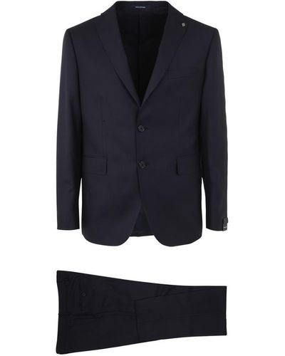 Tagliatore Classic Wool Suit Pant - Blue