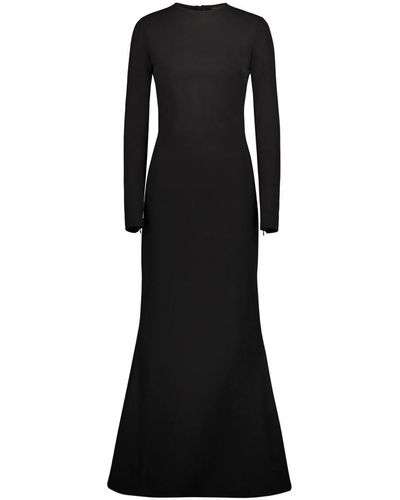 Balenciaga Long Dress In Black Viscose Clothing