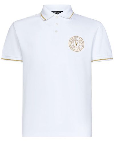 Versace V-emblem Polo Shirt - White