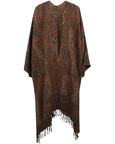 OBIDI Wool Kimono - Brown