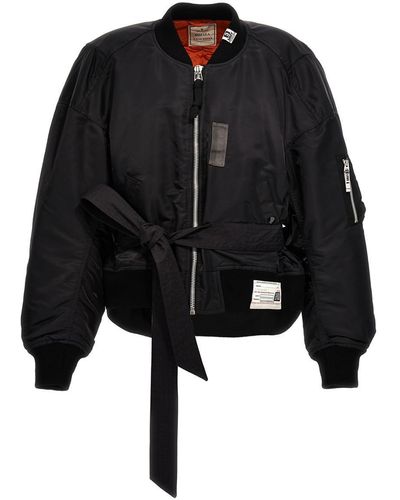 Maison Mihara Yasuhiro Nylon Bomber Jacket - Black