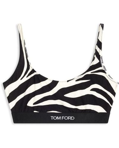 Tom Ford Zebra Bralette Clothing - Black