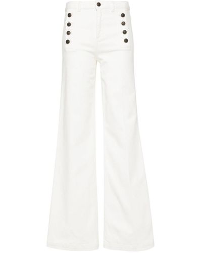 Twin Set High Waisted Jeans - White