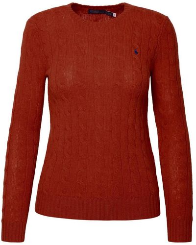 Polo Ralph Lauren Red Cachemire Blend Julianna Sweater