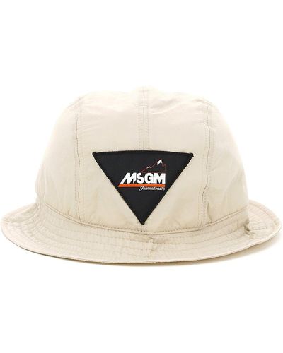 MSGM Nylon Bucket Hat - White