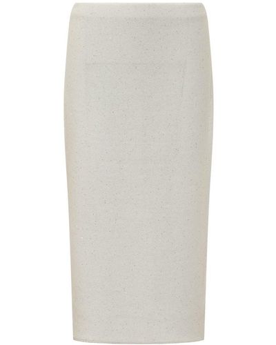 Fabiana Filippi Sequins Skirt - White