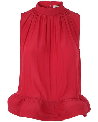 Lanvin Flare Halter Neck Top Clothing - Red