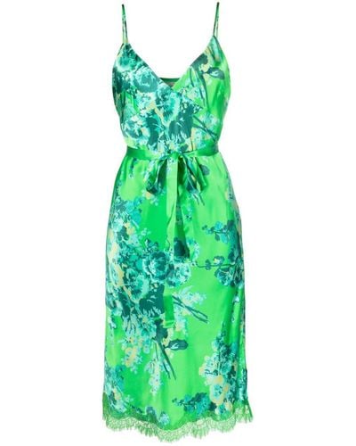 Gold Hawk Chloe Printed Slip Dress - Green