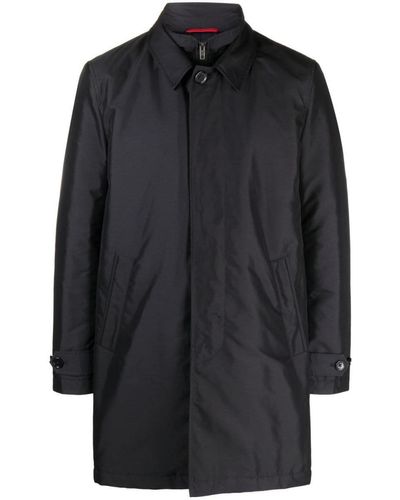 Fay Easy Morning Double Breasted Coat Clothing - Black