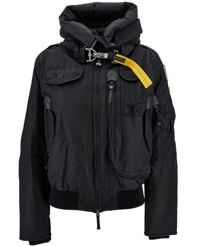 Parajumpers Down Jacket With Hood And Maxi Buckle - Black