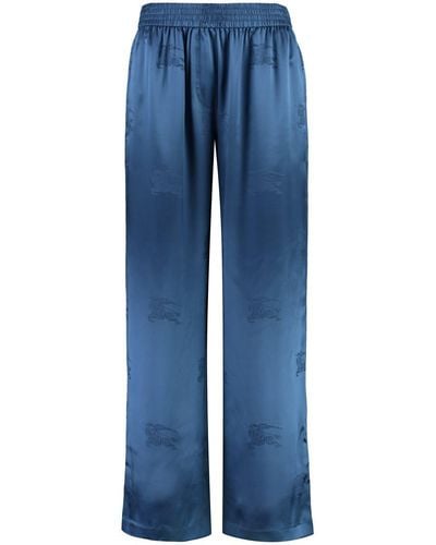 Burberry Silk Pants - Blue
