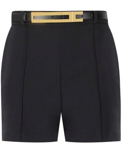 Elisabetta Franchi Belted Shorts - Black