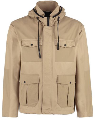 Herno Multi-pocket Cotton Jacket - Natural