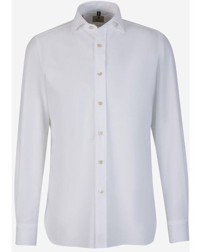 Luigi Borrelli Napoli Cotton Oxford Shirt - White