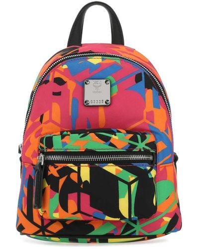 MCM Stark Nylon Backpack Crossbody - Multicolour