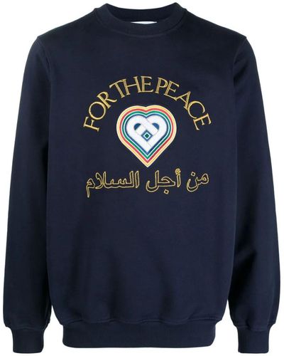 Casablancabrand For The Peace Cotton Sweatshirt - Blue
