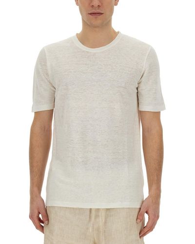120% Lino Linen T-shirt - White