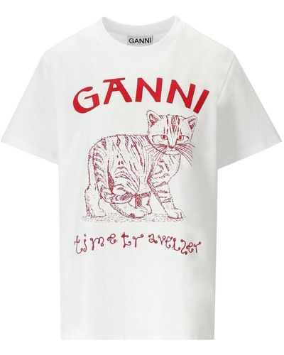 Ganni T-shirts for Women | Online Sale up 59% off | Lyst
