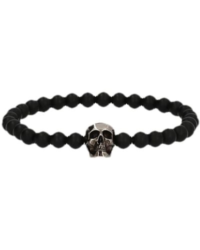 Alexander McQueen Skull Bracelet Jewelry - Black