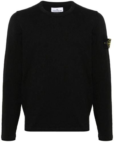 Stone Island T-Shirt With Patch - Black