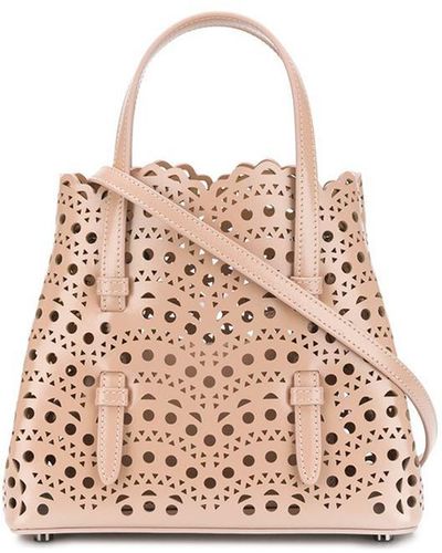 Alaïa Mina 20 Leather Handbag - Pink