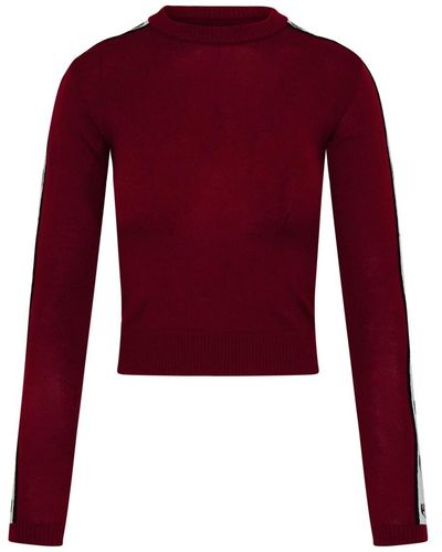 Chiara Ferragni Logomania Tape Sweater - Red