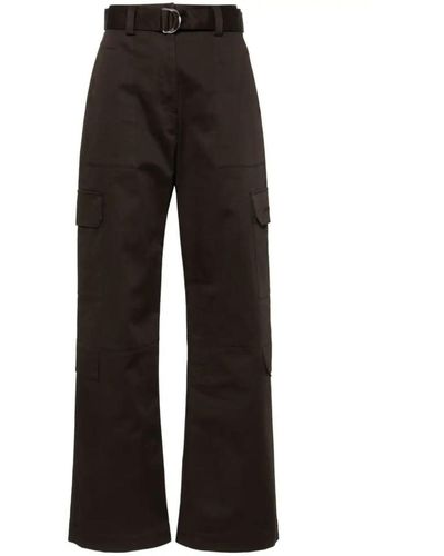 MSGM Gabardine Cargo Pants Clothing - Black