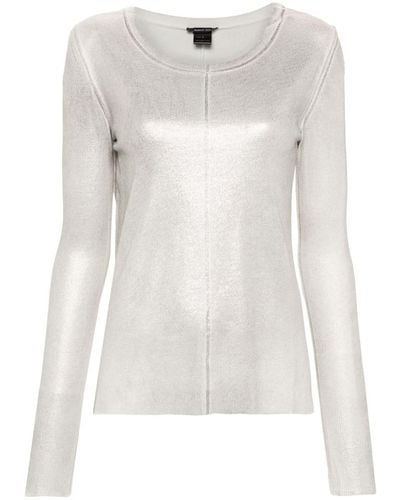 Avant Toi Modal And Silk Blend Sweater - White
