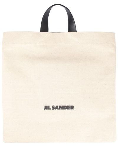 Jil Sander Square Flat Shopper Bag - Natural