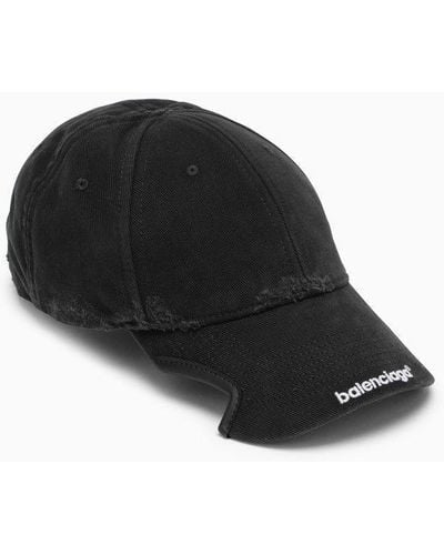 Balenciaga Baseball Cap With Logo - Black
